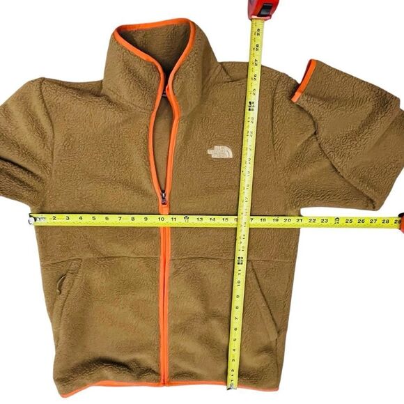 The North Face Jacket Mens Tan Dunraven Sherpa Full Zip w/ Zip Pockets Sz M - Picture 8 of 11